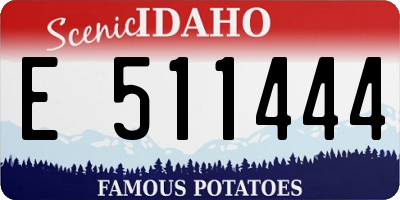 ID license plate E511444