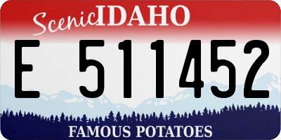 ID license plate E511452
