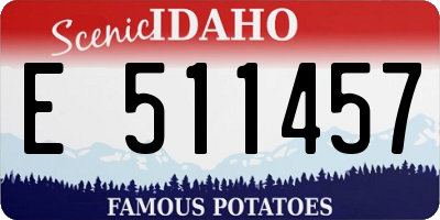 ID license plate E511457