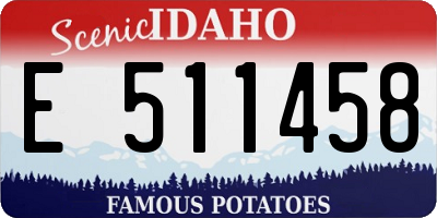 ID license plate E511458