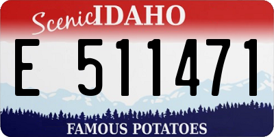 ID license plate E511471