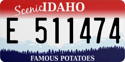 ID license plate E511474
