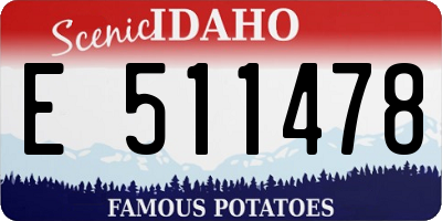 ID license plate E511478