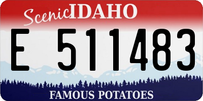 ID license plate E511483
