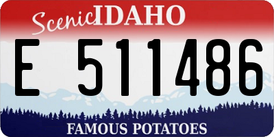 ID license plate E511486