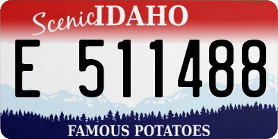 ID license plate E511488