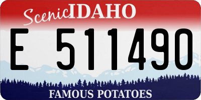ID license plate E511490