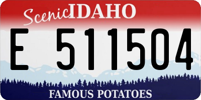 ID license plate E511504