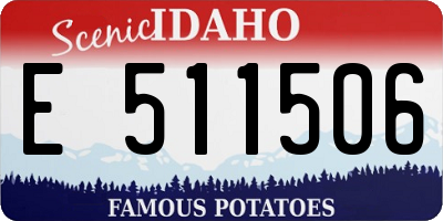 ID license plate E511506