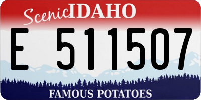 ID license plate E511507