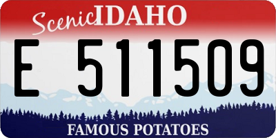 ID license plate E511509