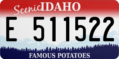 ID license plate E511522