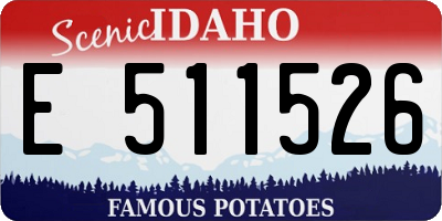 ID license plate E511526