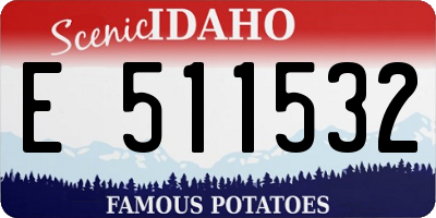 ID license plate E511532