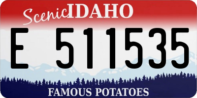 ID license plate E511535