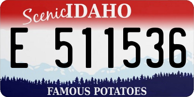 ID license plate E511536