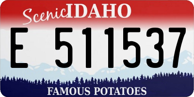 ID license plate E511537