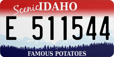 ID license plate E511544