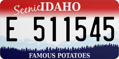 ID license plate E511545