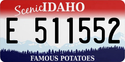 ID license plate E511552