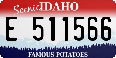 ID license plate E511566