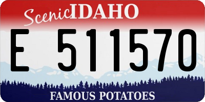 ID license plate E511570