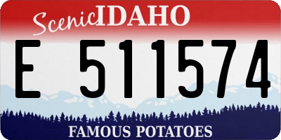 ID license plate E511574