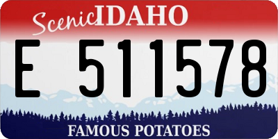 ID license plate E511578