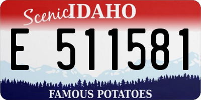 ID license plate E511581