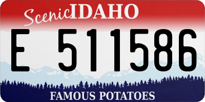 ID license plate E511586