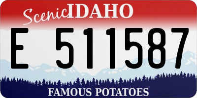 ID license plate E511587