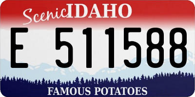 ID license plate E511588