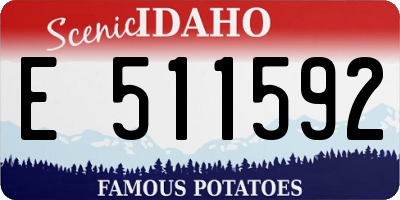 ID license plate E511592