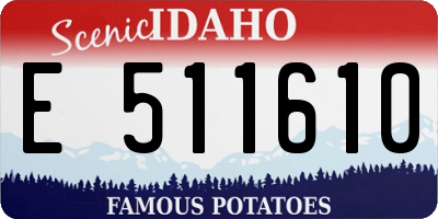 ID license plate E511610