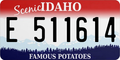 ID license plate E511614