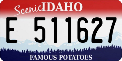 ID license plate E511627