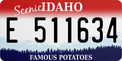 ID license plate E511634