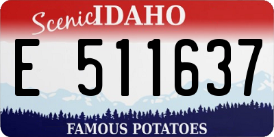 ID license plate E511637