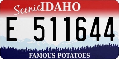 ID license plate E511644