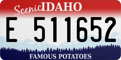 ID license plate E511652