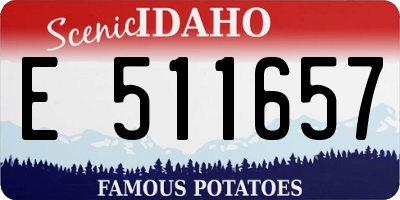 ID license plate E511657