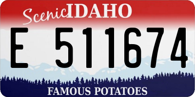 ID license plate E511674