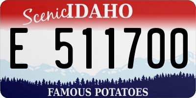 ID license plate E511700