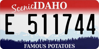ID license plate E511744