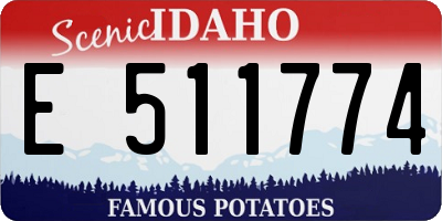 ID license plate E511774