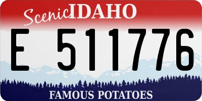 ID license plate E511776
