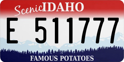 ID license plate E511777