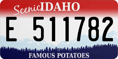 ID license plate E511782