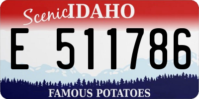 ID license plate E511786