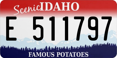 ID license plate E511797